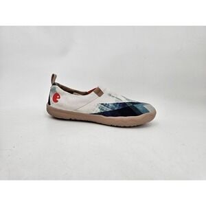 UIN - men's walking trail shoes slip‎ on canvas casual loafers mix Gray size 7